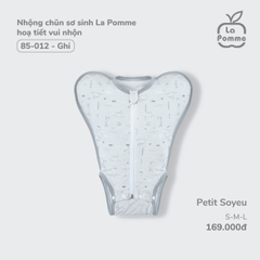 LP - Nhộng chũn chip ngủ sơ sinh La Pomme hoạ tiết - S Ghi - SS24.T6A