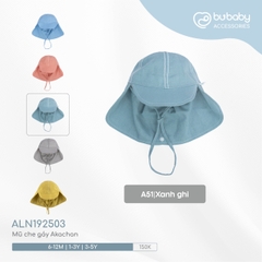 BU - Mũ che gáy Akachan - ALN192503 - Xanh ghi - 6-12M - SS24.T7A