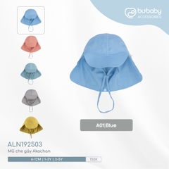 BU - Mũ che gáy Akachan - ALN192503 - Blue - 6-12M - SS24.T7A