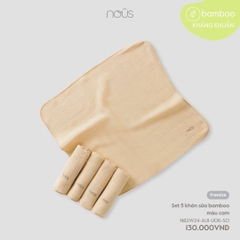 NOUS - Set 5 khăn sữa bamboo màu cam - Nu Bamboo - FS - SS24.T7A