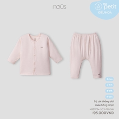 NOUS - Bộ cài thẳng dài màu hồng nhạt - Nu Petit - 0M - SS24.T7A - Bộ cài thẳng dài màu hồng nhạt - .i màu hồng nhạt - 0-3M - YY