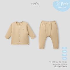 NOUS - Bộ cài thẳng dài màu be - Nu Petit - 0M - SS24.T7A