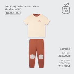 LP - Bộ cộc tay quần dài La Pomme Xin chào sư tử - 9M Be - SS24.T7A