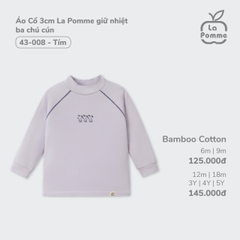 LP - Áo Cổ 3cm La Pomme giữ nhiệt ba chú cún - 6M Tím - SS24.T7A