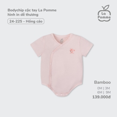 LP - Body chip cộc tay La Pomme hình in dễ thương - 0M Hồng (Cáo) - SS24.T7A