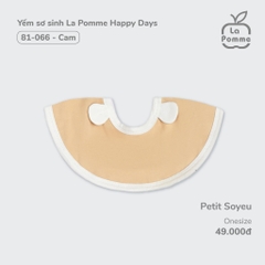 LP - Yếm sơ sinh La Pomme Happy Days - Be (Cam) - SS24.T7A