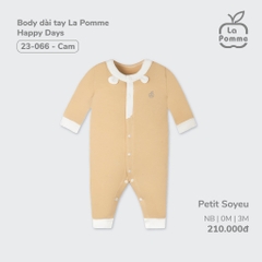 LP - Body dài tay La Pomme Happy Days - Newborn Be (Cam) - SS24.T7A