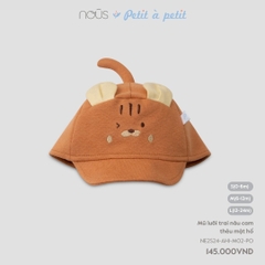 NOUS - Mũ lưỡi trai nâu cam thêu mặt hổ - M - SS24.T7B