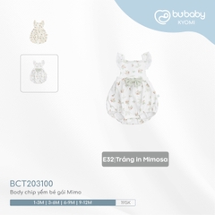 BU S30 - Body chip yếm bé gái Mimo - BCT203100 - Trắng in Mimosa - 3-6M - SS24.T8A