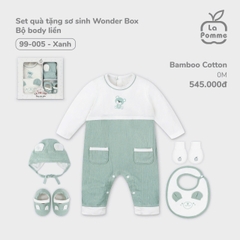 LP - Set quà tặng sơ sinh Wonder Box - Bộ body liền - Xanh - SS24.T8B