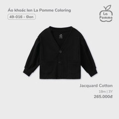 LP - Áo khoác len La Pomme Coloring - 18M Đen - ZTD - SS24.T9A