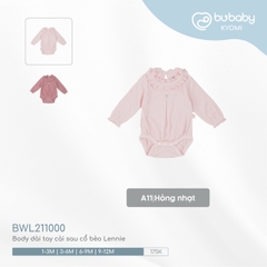 BU - Body dài tay cài sau cổ bèo Lennie - Hồng nhạt - 1-3M - SS24.T9A
