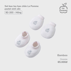 LP - Set bao tay bao chân La Pomme pastel xinh xắn - Hồng - SS24.T9B