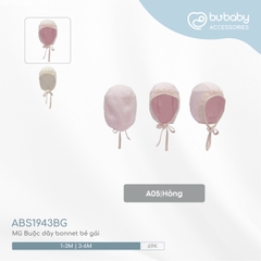 BU - Mũ Buộc dây bonnet bé gái - Hồng - SS24.T10A