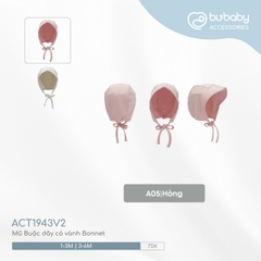 BU - Mũ Buộc dây có vành Bonnet - Hồng - 1- - SS24.T10A