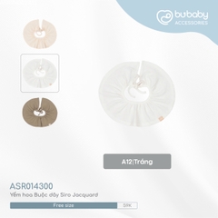 BU - Yếm hoa Buộc dây Siro Jacquard  - Trắng - Free size - SS24.T10A