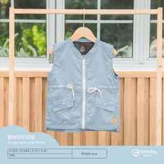 BU S10 - Áo gile khóa giữa Winie - BWI391100 - kẻ blue - 12-24M - SS24.T10A