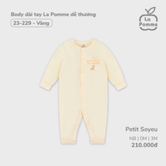 LP - Body dài tay La Pomme dễ thương - Vàng - 3-6M - SS24.T10A