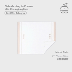 LP - Chăn đa năng La Pomme Mèo Con ngộ nghĩnh - Trắng be - SS24.T10B