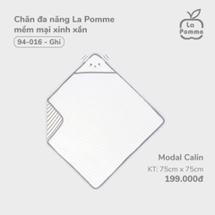 LP - Chăn đa năng La Pomme mềm mại xinh xắn - Ghi - SS24.T10B
