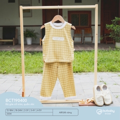 BU S25 - Bộ gile cổ tròn, quần dài - BCT190400 - Kẻ vàng - 4-5Y - SS24.T11A