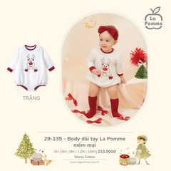 LP - Body dài tay La Pomme mềm mại - 3M Trắng - SS24.T11A