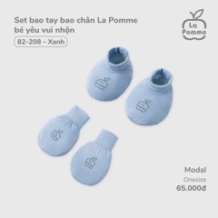 LP - Set bao tay bao chân La Pomme bé yêu vui nhộn - Xanh - SS24.T11B