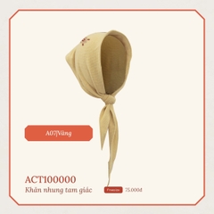 BU - Khăn nhung tam giác - Vàng - Free size - SS24.T12A