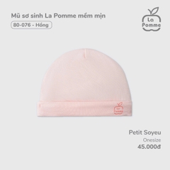 LP - Mũ sơ sinh La Pomme mềm mịn - Hồng - SS24.T12A