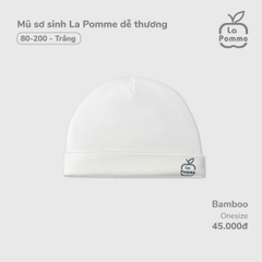 LP - Mũ sơ sinh La Pomme dễ thương - Trắng - SS24.T12A