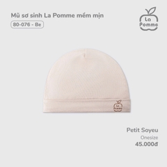 LP - Mũ sơ sinh La Pomme mềm mịn - Be - SS24.T12A