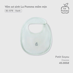 LP - Yếm sơ sinh La Pomme mềm mịn - Xanh - SS24.T12A
