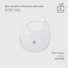 LP - Yếm sơ sinh La Pomme mềm mịn - Trắng - SS24.T12A