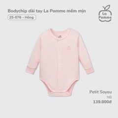 LP - Body chip dài tay La Pomme mềm mịn - Newborn Hồng - SS24.T12A