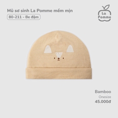 LP - Mũ sơ sinh La Pomme mềm mịn - Be đậm - SS24.T12A