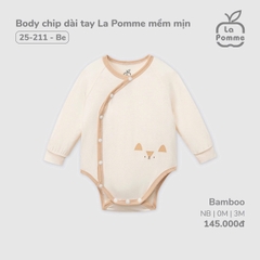 LP S10 - Body chip dài tay La Pomme mềm mịn - Be - 3-6M - SS24.T12A