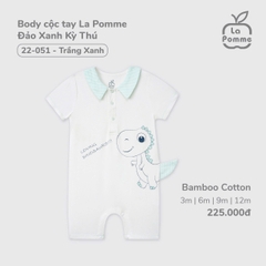LP S20 - Body cộc tay La Pomme Đảo Xanh Kỳ Thú - Xanh - 9-12M - SS25.T1A