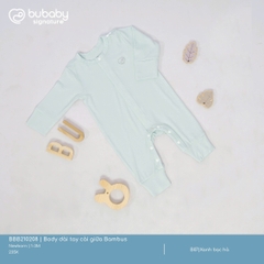 BU S30 - Body dài tay cài giữa Bambus - BBB210208 - Xanh bạc hà - Newborn - SS25.T1A