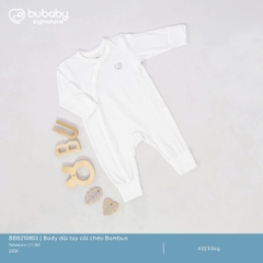 BU - Body dài tay cài chéo Bambus - Trắng - SS25.T1A