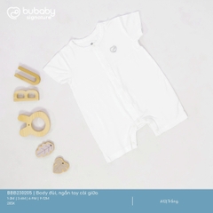 BU - Body đùi, ngắn tay cài giữa - Trắng - SS25.T1A