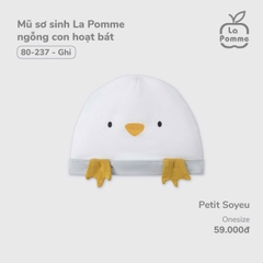 LP -  Mũ sơ sinh La Pomme ngỗng con hoạt bát - Ghi - FS - SS25.T3A