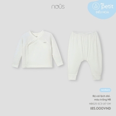 NOUS - Bộ cài lệch dài màu trắng NB - SS25.T4C