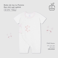 LP S10 - Body cộc tay La Pomme Bạn nhỏ ngộ nghĩnh - Trắng - 6-9M - SS25.T5A