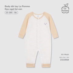 LP - Body dài tay La Pomme Kẹo ngọt bé con - Be - Newborn - SS25.T5B