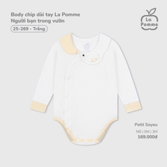 LP - Body chip dài tay La Pomme Người bạn trong vườn - Trắng - 3-6M - SS25.T5B