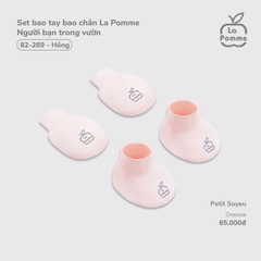LP - Set bao tay bao chân La Pomme Người bạn trong vườn - Hồng - SS25.T5B