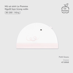 LP - Mũ sơ sinh La Pomme Người bạn trong vườn - Hồng - SS25.T5B