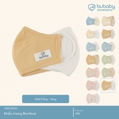 BU - Khẩu trang Bambus ABB030000 - Trắng - Vàng - FS - SS25.T5C