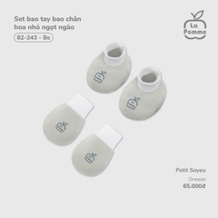 LP - Set bao tay bao chân hoa nhỏ ngọt ngào - Be - SS25.T6A