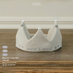NOUS NP25 - Băng đô vương miện màu ghi - L - SS25.T6B